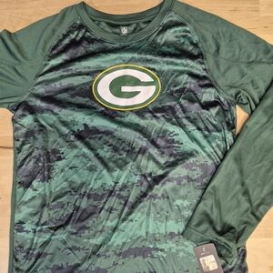 NFL Kids  Greenbay Packers Camo Long Sleeve Shirt. NWT. Large 14/16